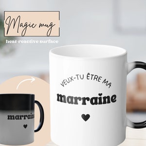 Magic godmother request mug, pregnancy announcement, original godmother announcement, godfather godmother mug, color changing mug, godmother