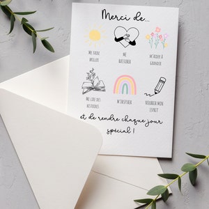 Carte de remerciement personnalisée pour enseignante éducatrice à imprimer, cadeau de fin d'année pour enseignant, carte pour enseignante image 5