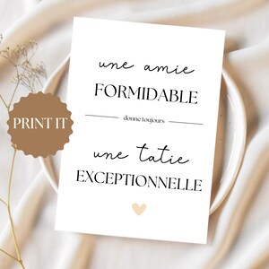 Pregnancy Announcement for Tata, Beautiful Card, Card for Friend who becomes Tata, Original Tata Announcement, Future Tatie Card, Future Tata Souvenir