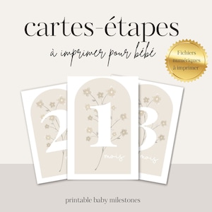 Cartes-étapes imprimables, Cartes étape petite enfance, petite enfance cadeau pour maman, papeterie bébé, cadeau grossesse, milestones cards