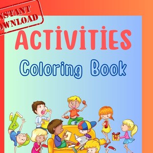 20 Funny Activity Coloring Pages, Printable PDF, Digital Download, Cute ...
