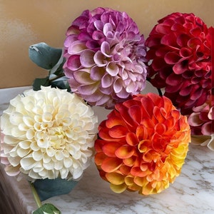 Realistic Palmares Dahlia Stem Gifts Multi-color Centerpieces DIY Floral Home Decor High Quality Artificial Flower image 3