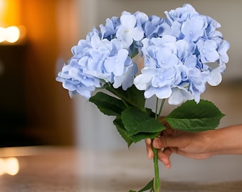 Arreglo de flores artificiales con protección UV de hortensias / Decoración de entrada de porche de patio al aire libre / Regalo de Pascua / Flores de seda / Ramo