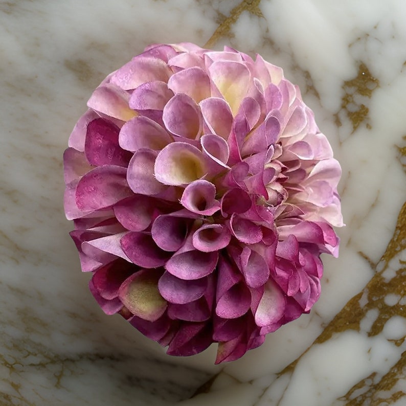 Realistic Palmares Dahlia Stem Gifts Multi-color Centerpieces DIY Floral Home Decor High Quality Artificial Flower Purple