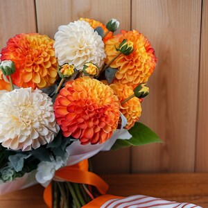 Realistic Palmares Dahlia Stem Gifts Multi-color Centerpieces DIY Floral Home Decor High Quality Artificial Flower image 2