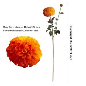 Realistic Palmares Dahlia Stem Gifts Multi-color Centerpieces DIY Floral Home Decor High Quality Artificial Flower image 10