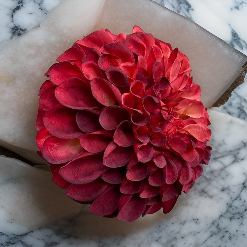 Realistic Palmares Dahlia Stem Gifts Multi-color Centerpieces DIY Floral Home Decor High Quality Artificial Flower Red