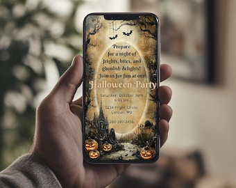 Halloween Party Invitation, Adult Halloween Party Invite Template, Digital Halloween Party Invitation, Printable Halloween invite