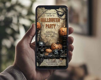 Halloween Party Invitation, Adult Halloween Party Invite Template, Digital Halloween Party Invitation, Printable Halloween invite
