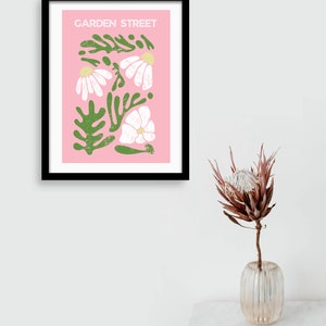 Garden Street Digital Poster, Aesthetic Floral Wall Art, Vintage Art Print, Printable Digital Art, Flower Market Poster, Colourful Print