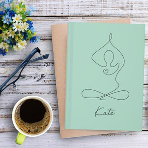 Personalized Yoga Journal Self Care Gift Yoga Instructor Gift Mindfulness Planner Custom Gift For Yoga Lover Yoga Planner Wellness Notebook