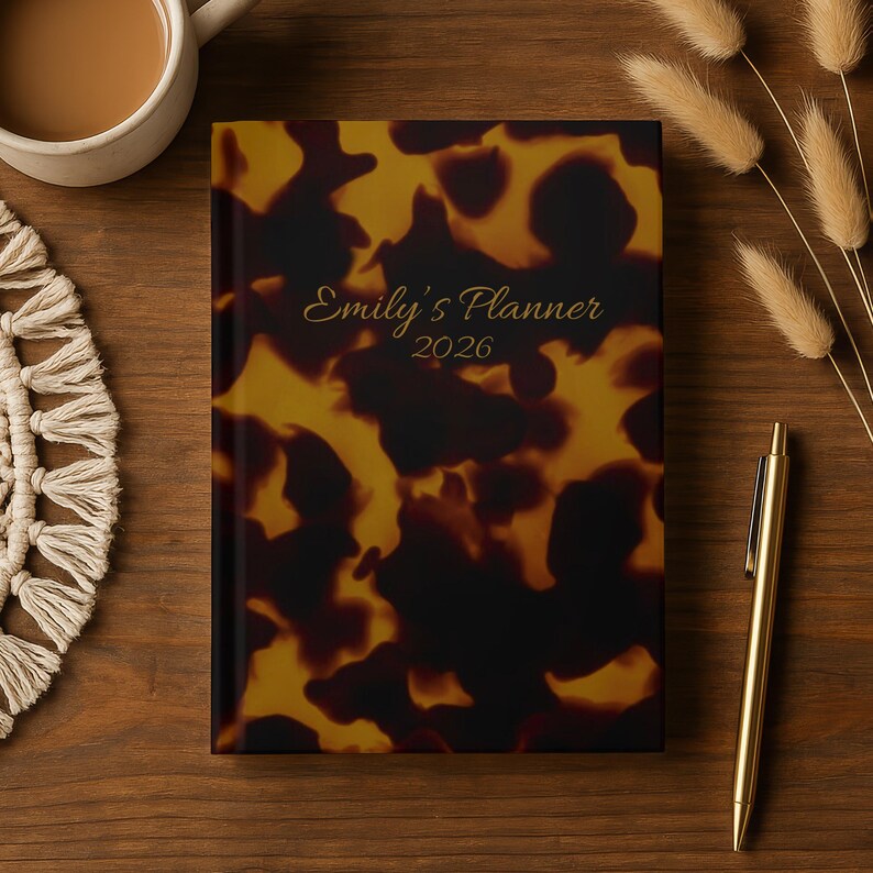 2026 Planner Tortoise Shell Journal Personalized Journal Selfcare Diary