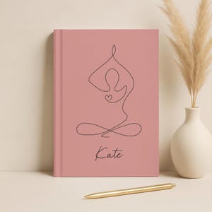 Personalized Yoga Journal Self Care Gift Yoga Instructor Gift Mindfulness Planner Custom Gift For Yoga Lover Yoga Planner Wellness Notebook image 2