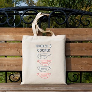 Colourful Fish Canvas Tote Bag Nautical Fish Bag Coastal Fisherman Aesthetic Funny Eco Canvas Bag Summer Ocean Shopping Bag Funny Tote Bag