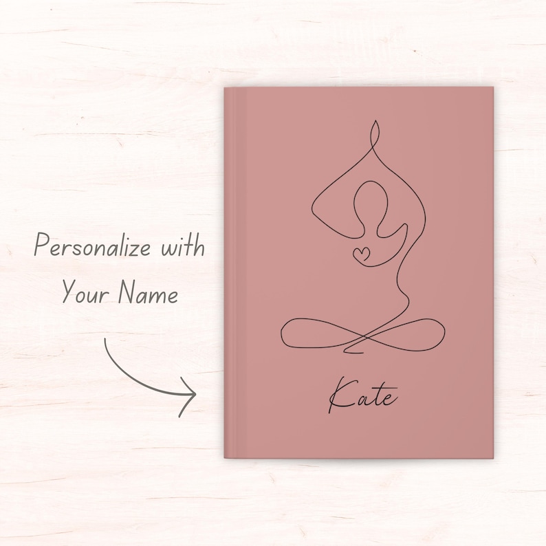 Personalized Yoga Journal Self Care Gift Yoga Instructor Gift Mindfulness Planner Custom Gift For Yoga Lover Yoga Planner Wellness Notebook image 9