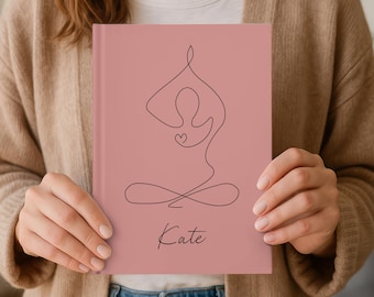 Personalisiertes Yoga Journal Selbstfürsorge Geschenk Yoga Lehrer Geschenk Achtsamkeit Planer Individuelles Geschenk für Yoga Liebhaber Yoga Planer Wellness Notizbuch