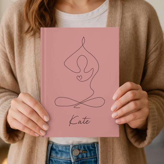 Personalized Yoga Journal Self Care Gift Yoga Instructor Gift Mindfulness Planner Custom Gift For Yoga Lover Yoga Planner Wellness Notebook