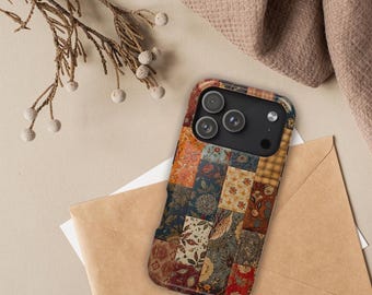 Retro Patchwork Collage Magnetic Impact-Resistant Case for iPhone 17, 16, 15, 14, Pro Max, Air, Plus, Cute Phone Case, Trendy Phone Case