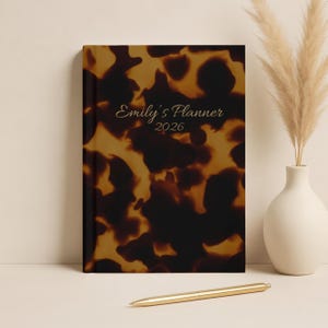 2026 Planner Tortoise Shell Journal Personalized Journal Selfcare Diary For Gratitude Productivity Journal