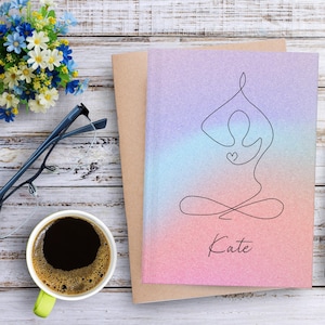 Personalized Yoga Journal Self Care Gift Yoga Instructor Gift Mindfulness Planner Custom Gift For Yoga Lover Yoga Planner Wellness Notebook
