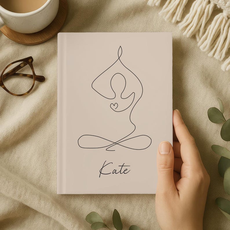 Personalized Yoga Journal Self Care Gift Yoga Instructor Gift Mindfulness Planner Custom Gift For Yoga Lover Yoga Planner Wellness Notebook image 5