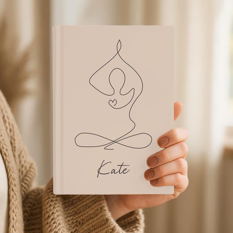 Personalized Yoga Journal Self Care Gift Yoga Instructor Gift Mindfulness Planner Custom Gift For Yoga Lover Yoga Planner Wellness Notebook image 6