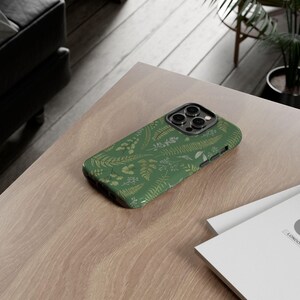 Aesthetic Forest Ferns Nature Phone Case Fern Print Case Nature Themed iPhone Case Green Phone Case iPhone 16 Camping Case Fern Pattern Case image 4