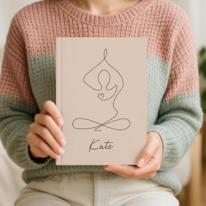 Personalized Yoga Journal Self Care Gift Yoga Instructor Gift Mindfulness Planner Custom Gift For Yoga Lover Yoga Planner Wellness Notebook image 3
