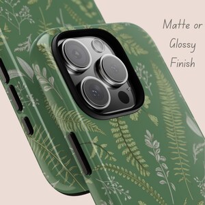Aesthetic Forest Ferns Nature Phone Case Fern Print Case Nature Themed iPhone Case Green Phone Case iPhone 16 Camping Case Fern Pattern Case image 6