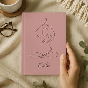 Personalized Yoga Journal Self Care Gift Yoga Instructor Gift Mindfulness Planner Custom Gift For Yoga Lover Yoga Planner Wellness Notebook image 5