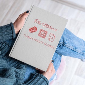 Personalized Family Game Night Score Book Custom Name Game Night Gifts Card & Board Game Score Keeper Board Game Lover Game Night Gift