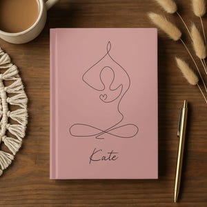 Personalized Yoga Journal Self Care Gift Yoga Instructor Gift Mindfulness Planner Custom Gift For Yoga Lover Yoga Planner Wellness Notebook image 4