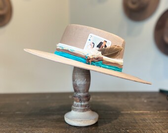 1990s Wide Brim Floppy Hat | Maurizio Spataro | Raffia Sun  display picture 3