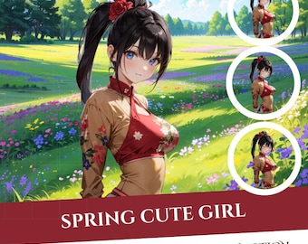 PNGTuber Spring Cute Girl Model Girl Pngtuber Png Spring Model  Pngtuber Girl Pngtuber Vtuber Model Girl Festive Spring Pngtuber Girl