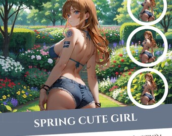 Spring Day PNGTuber Cute GirlModel Girl Pngtuber Png Spring Model  Pngtuber Girl Pngtuber Vtuber Model Girl Festive Spring Pngtuber Girl