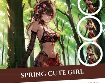PNGTuber Spring Cute Girl Model Girl Pngtuber Png Spring Model  Pngtuber Girl Pngtuber Vtuber Model Girl Festive Spring Pngtuber Girl
