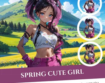 Spring Day PNGTuber Cute Girl Model Girl Pngtuber Png Spring Model  Pngtuber Girl Pngtuber Vtuber Model Girl Festive Spring Pngtuber Girl