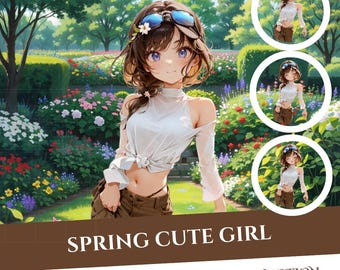 Spring Day PNGTuber Cute Girl Model Girl Pngtuber Png Spring Model  Pngtuber Girl Pngtuber Vtuber Model Girl Festive Spring Pngtuber Girl