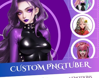 Custom PNGTuber Model: Male or Female Veadotube (Digital Download)