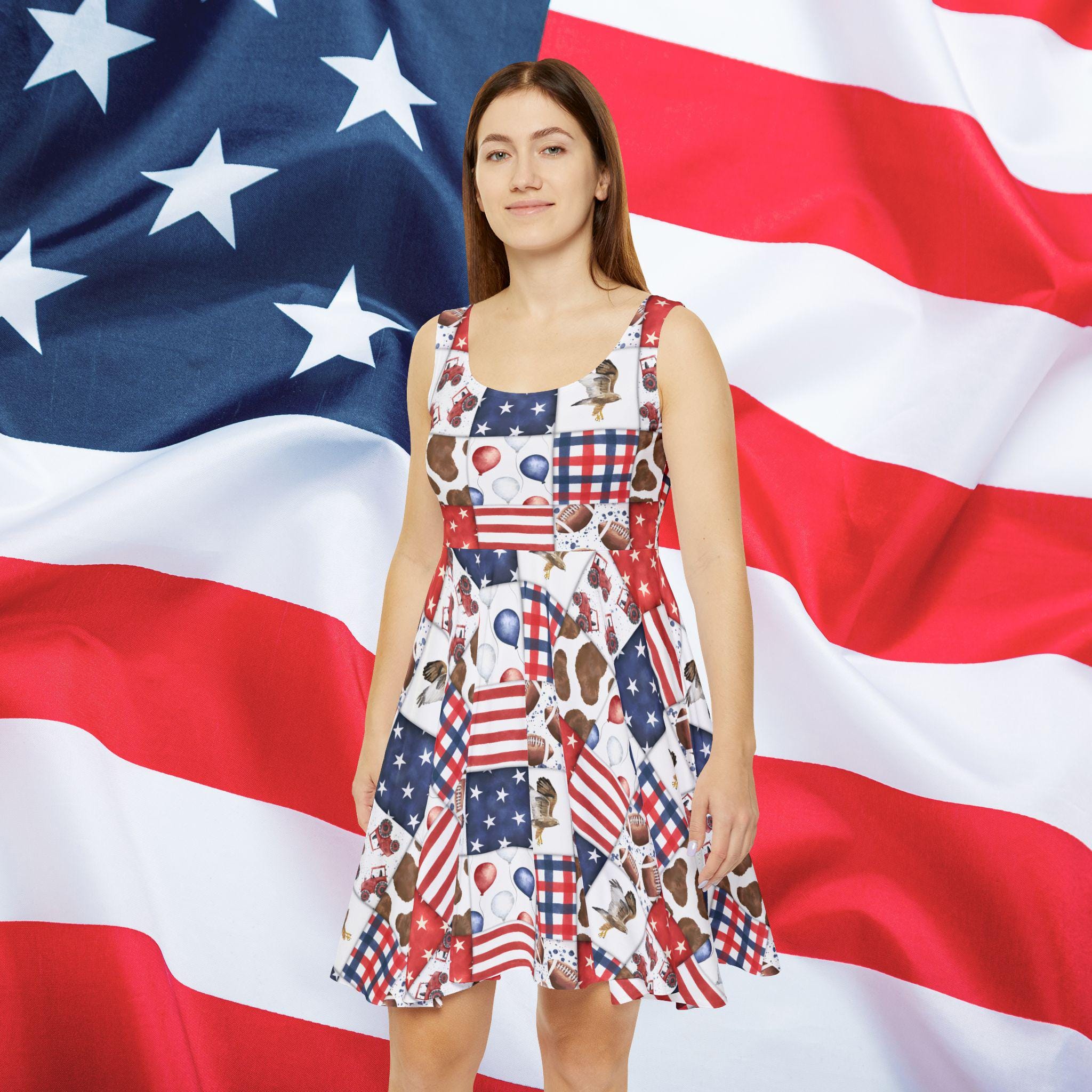 American Flag Formal Dress for Women - Etsy
