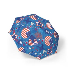 Patriot Duty Semi-Automatic Foldable Umbrella, Stylish Umbrella, Custom Umbrella, Compact Umbrella, Travel Umbrella, Foldable Umbrella
