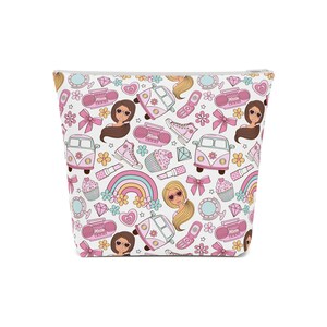 激しい女性の化粧品バッグ、コットン化粧品バッグ、化粧品バッグ、アクセサリーポーチ、ギフトバッグ、女性用バッグ、ガールパワーバッグ、彼女へのギフト