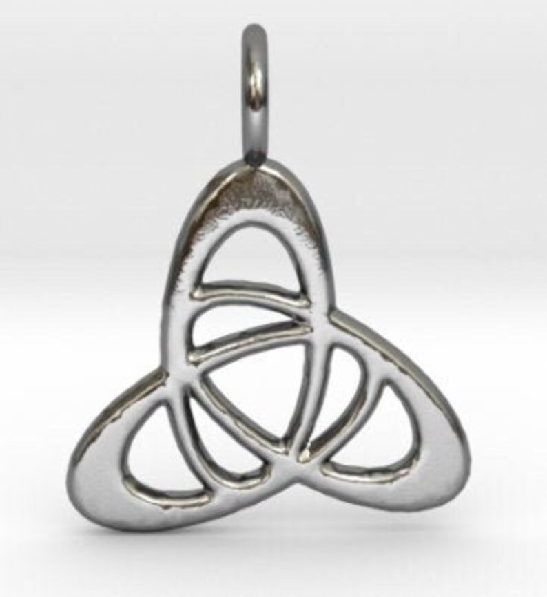 Solid 18k Gold Trinity Necklace, Trinity Knot Necklace, Celtic Necklace, Triquetra Pendant