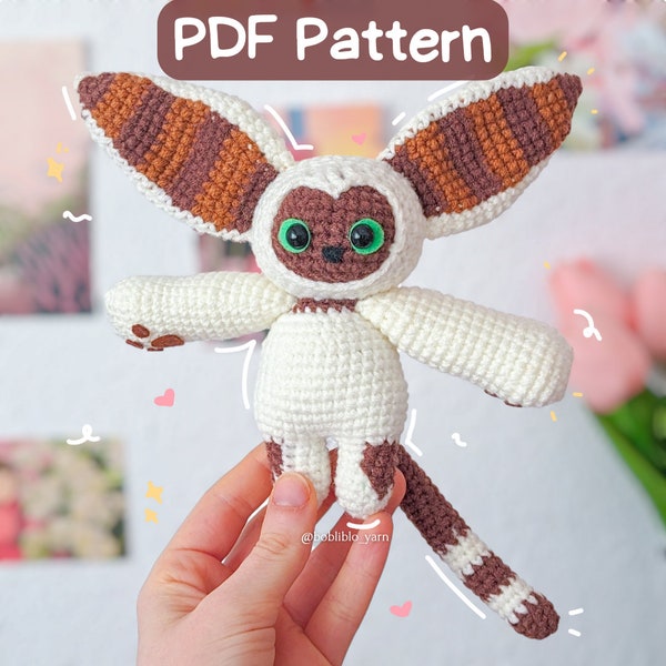 Momo avatar the last air bender crochet amigurumi PDF pattern