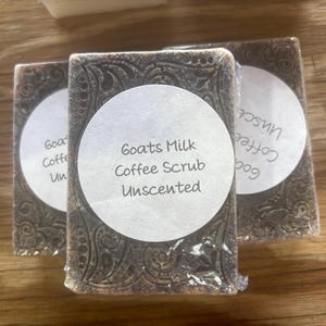 Goats milk coffee scrub soap unscented