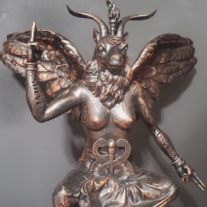 Baphomet statue - Hand-painted - Occult