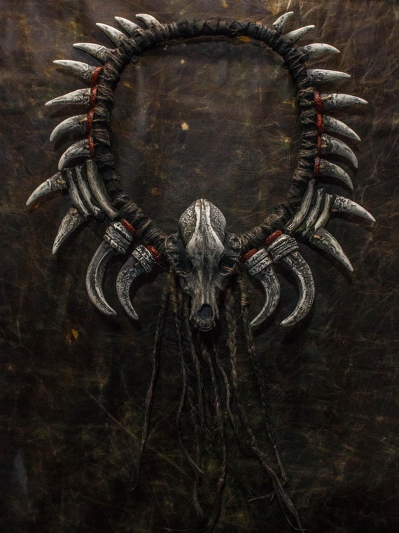 Shaman Necklace Large Dog Skull