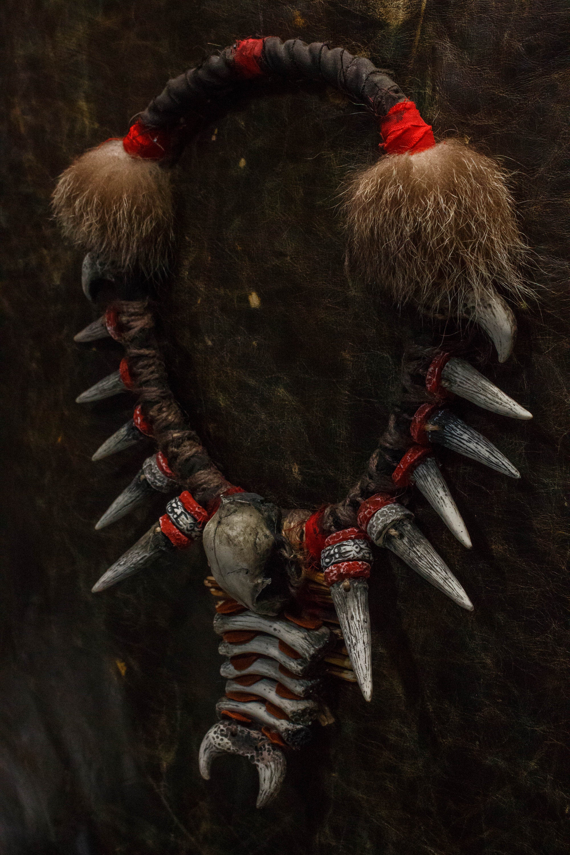 SIMADA様依頼アイテム（Bone necklece） Shaman Costume Neck Jewelry | Perfect for LARP | Fantasy Post