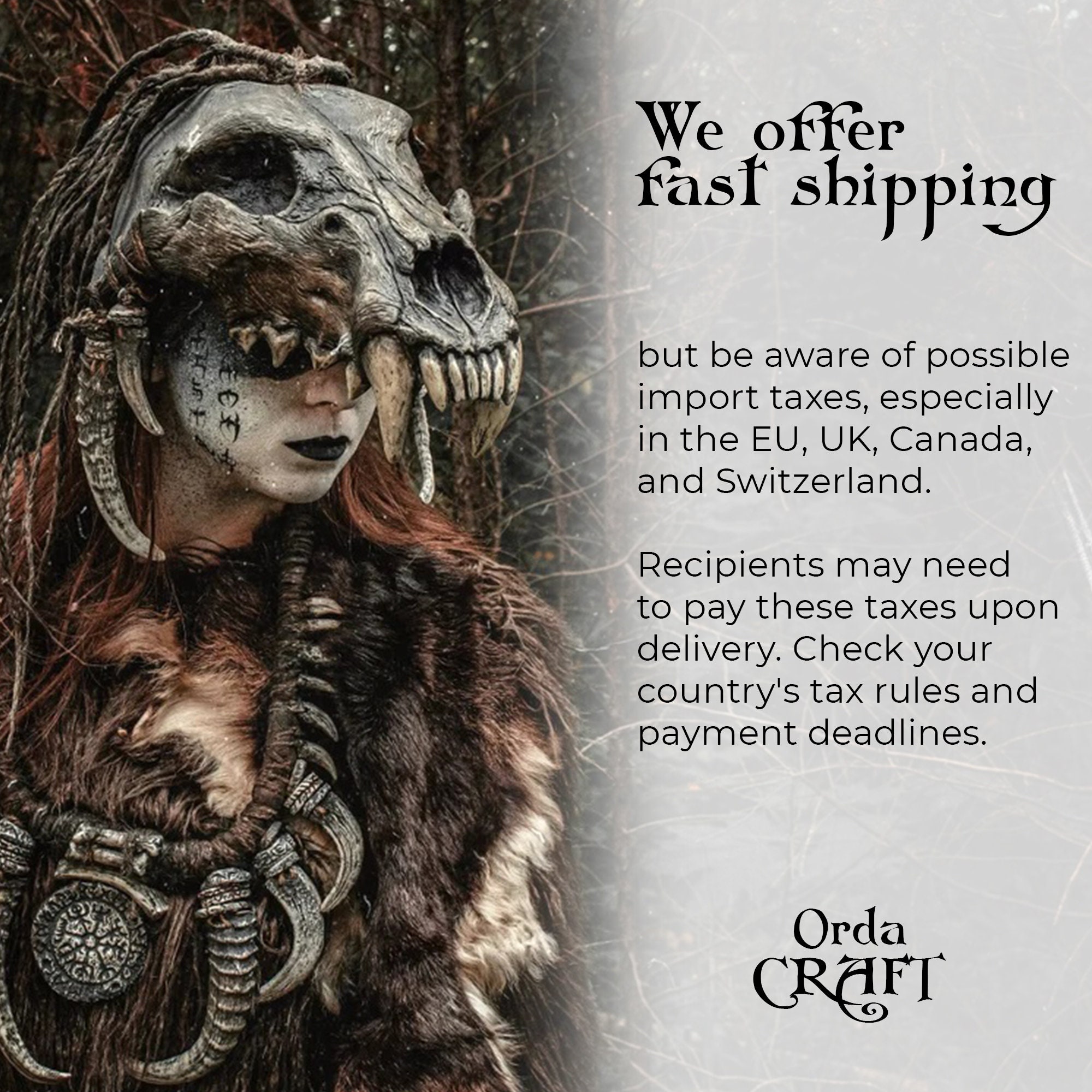 Post-apocalypse Shaman Jewelry | Bird Skull Necklace | Barbarian
