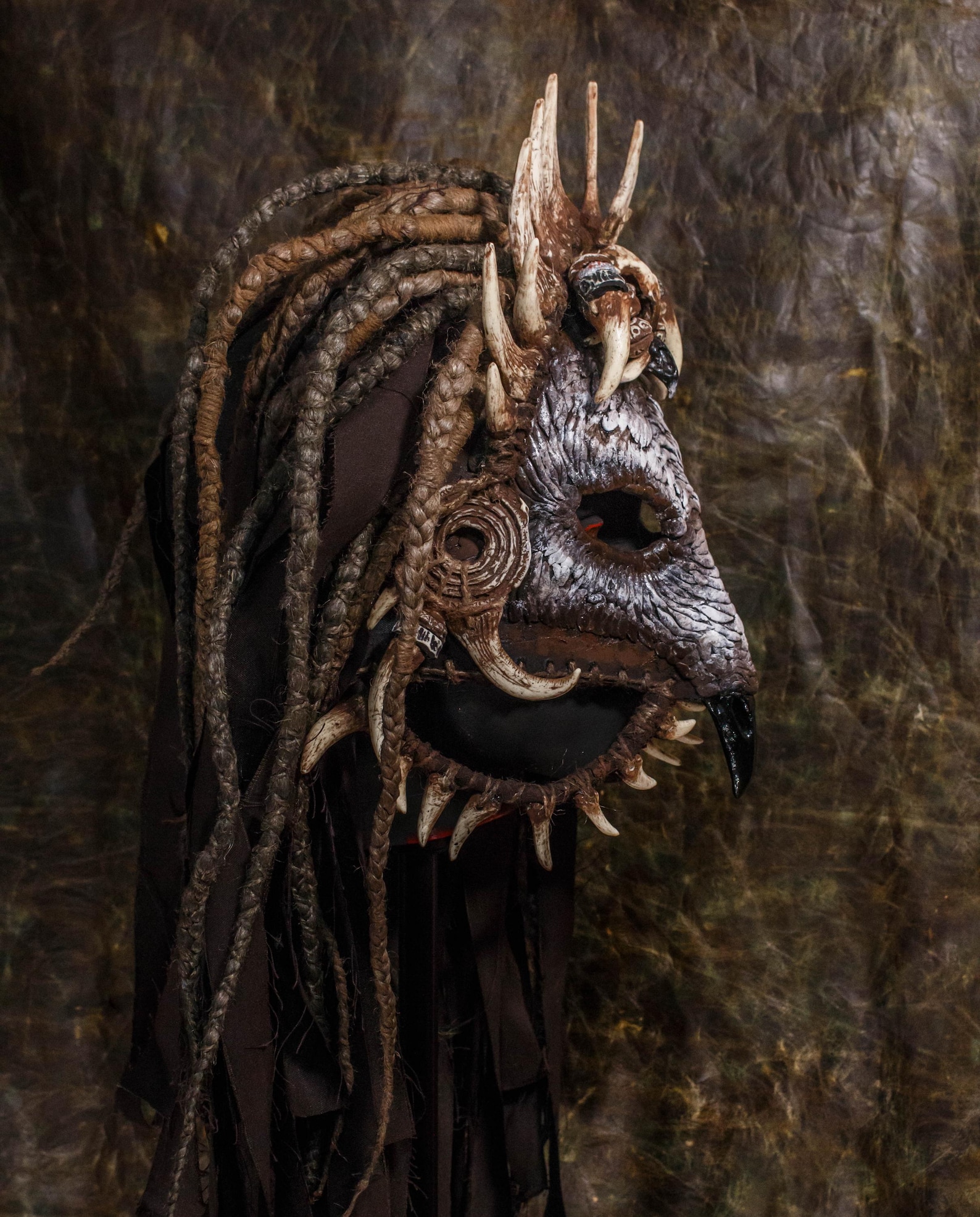 Creppy Ritual Horror Owl Skull Mask | Pagan Ritual Wear | Shaman LARP Costume ...